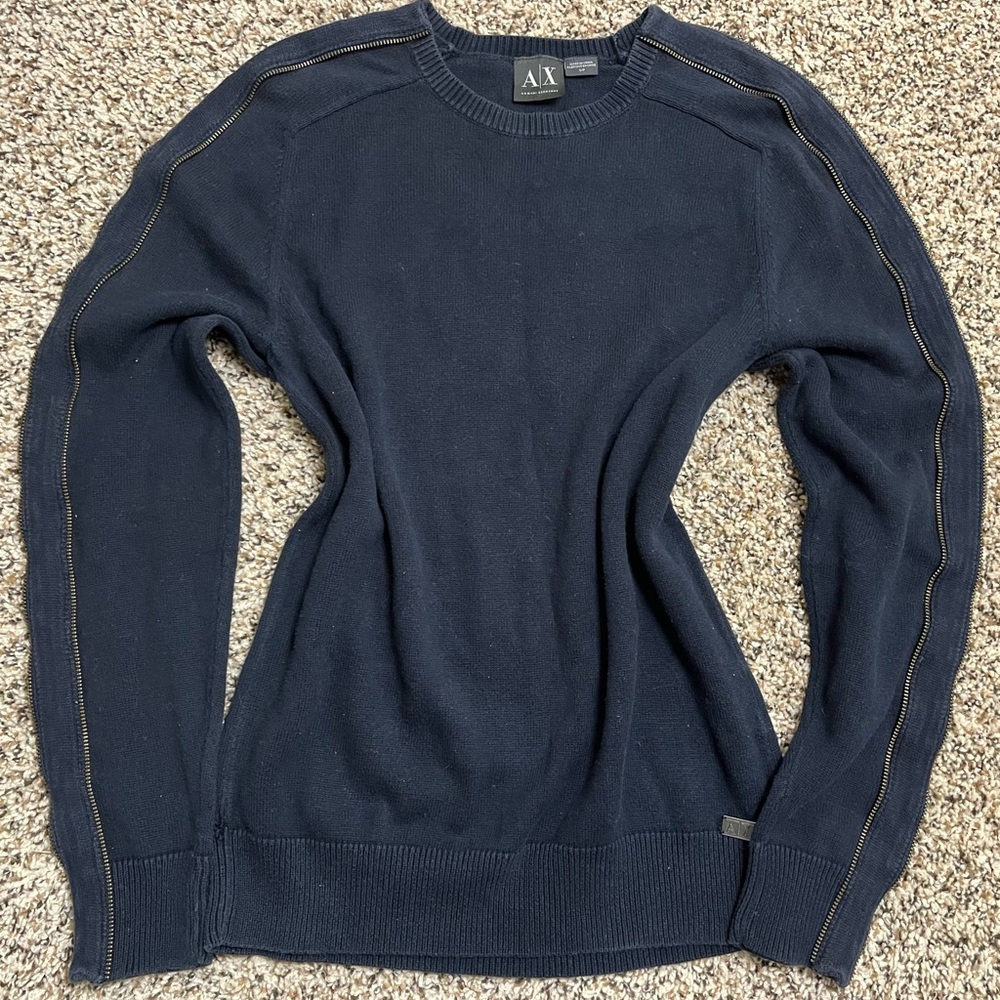 Armani Exchange Dark Blue Crewneck Sweater